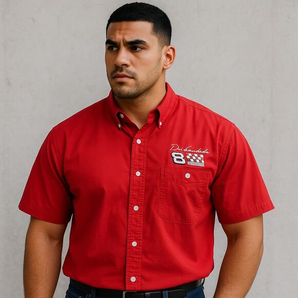 Vintage Chase Authentics Dale Earnhardt Junior  Chick-fil-a button down shirt - Picture 1 of 5